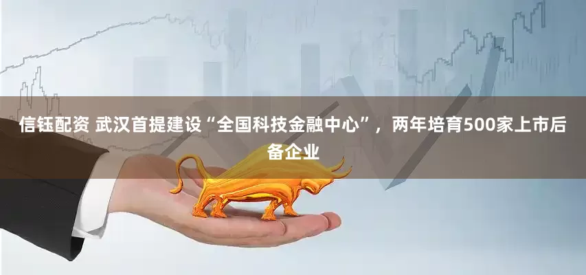 信钰配资 武汉首提建设“全国科技金融中心”，两年培育500家上市后备企业