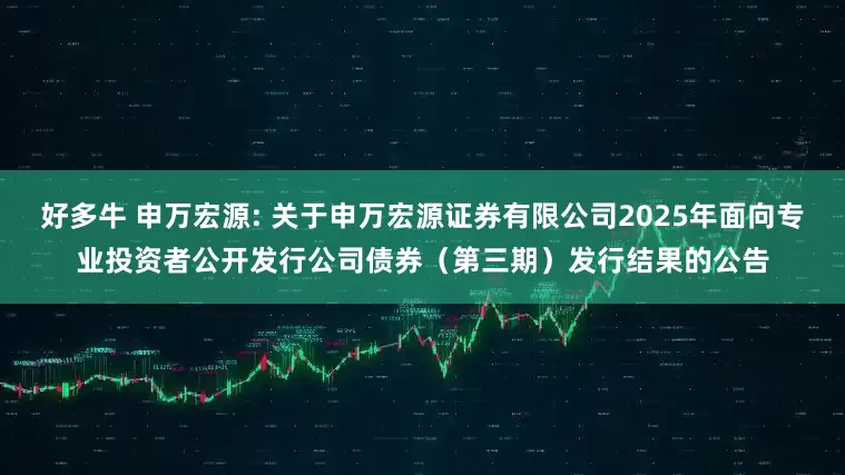 好多牛 申万宏源: 关于申万宏源证券有限公司2025年面向专业投资者公开发行公司债券（第三期）发行结果的公告